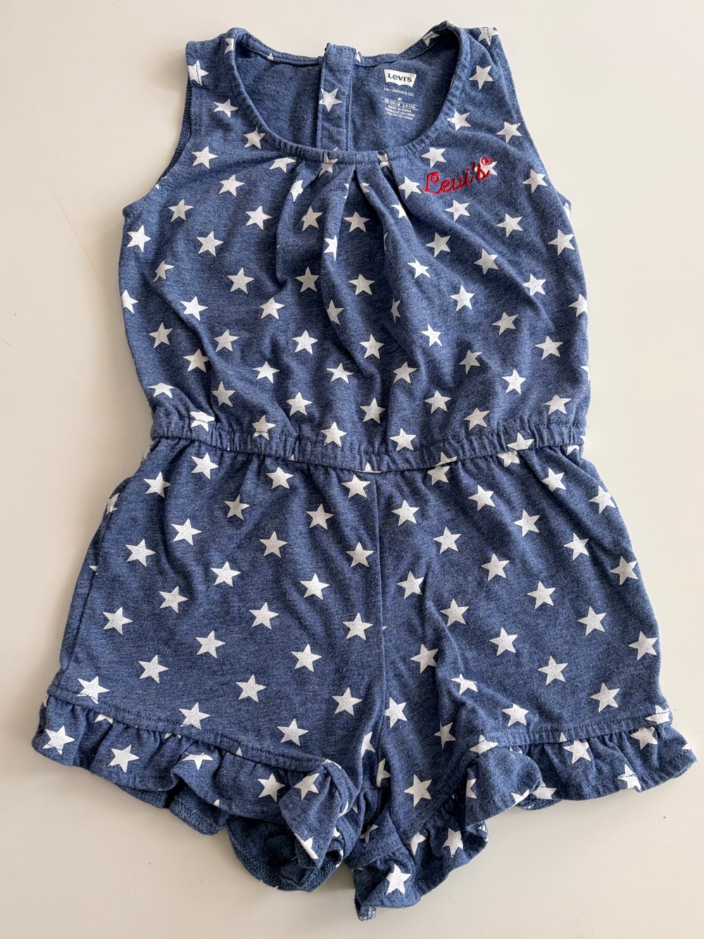 Levi's Navy Blue Star Print Girls Romper